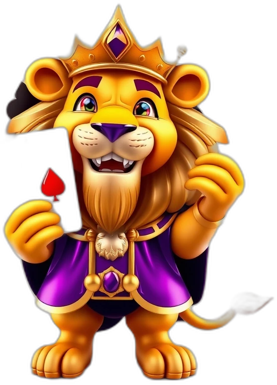 Teen Patti Stars lion-king mascot presenting the 777 jackpot table